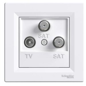 SCHNEİDER ELECTRİC EPH3600121 ASFORA TV SA SAT PRİZİ SONLU ÜÇLÜ BEYAZ