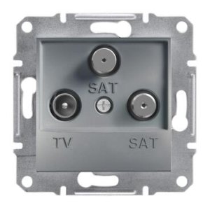 SCHNEİDER ELECTRİC EPH3600162 ASFORA TV SAT SAT PRİZİ SONLU ÜÇLÜ ÇELİK