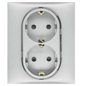 LEGRAND 768216 RAVENTİ ALÜMİNYUM İKİLİ TOPRAKLI PRİZ