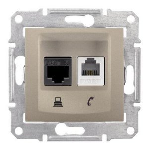SCHNEIDER ELECTRIC SEDNA 1RJ11-1 RJ45 CAT6E- TİTANYUM