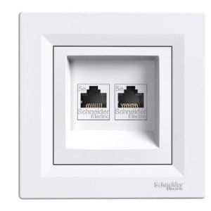 SCHNEİDER ELECTRİC EPH4400121 ASFORA 2*RJ45 CAT5E UTP BEYAZ