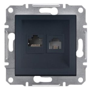 SCHNEIDER ELECTRIC ASFORA EPH5200171 PLUS EM RJ11+RJ45 ANTRASİT