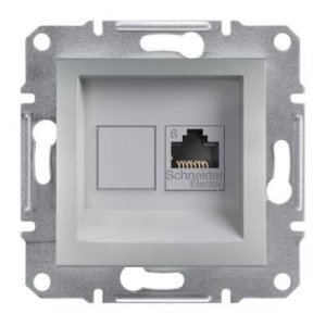 SCHNEIDER ELECTRIC EPH4700161 ASFORA ALÜMİNYUM TEKLİ RJ45 CAT6 UTP TELEFON PRİZİ