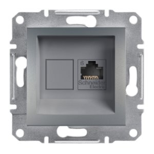 SCHNEIDER ELECTRIC EPH4700162 ASFORA ÇELİK TEKLİ RJ45 CAT6 UTP TELEFON PRİZİ