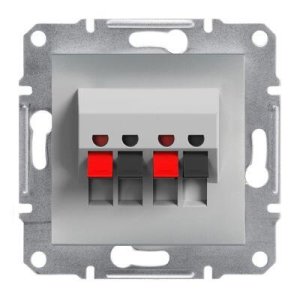 SCHNEIDER ELECTRIC EPH5700161 ASFORA ALÜMİNYUM İKİLİ HOPARLÖR PRİZİ