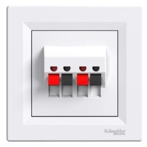 SCHNEİDER ELECTRİC EPH5700121 ASFORA İKİLİ HOPARLÖR PRİZİ BEYAZ VİDASIZ ÇERÇEVELİ