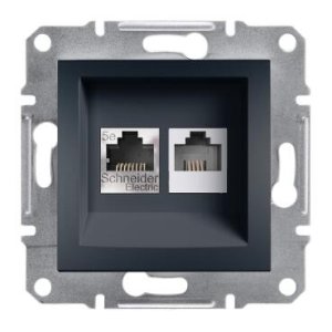 SCHNEİDER ELECTRİC EPH4900171 ASFORA RJ45 CAT5E STP RJ12ANTRASİT