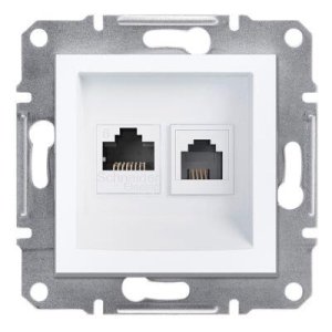 SCHNEIDER ELECTRIC EPH5270121 ASFORA BEYAZ RJ11+RJ45 CAT6-UTP TELEFON VE DATA PRİZİ