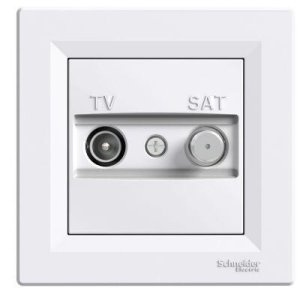 SCHNEIDER ELECTRIC EPH3400321 ASFORA BEYAZ TV/SAT PRİZİ GEÇİŞLİ F TİPİ 8DB İKİLİ