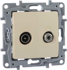 LEGRAND 768427 RAVENTİ KREM TV-SAT PRİZ GEÇİŞLİ 14DB