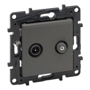LEGRAND 768828 RAVENTİ TİTANYUM TV-SAT PRİZ SONLU