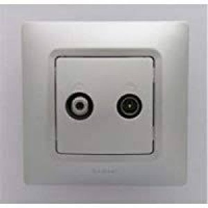 LEGRAND 768227 RAVENTİ ALÜMİNYUM TV-SAT PRİZ GEÇİŞLİ 14DB