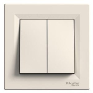 SCHNEIDER ELECTRIC ASFORA EPH0600123 ÇİFT 2 YOLLU ANAHTAR 10 AX VİDASIZ TERMİNALLER KREM