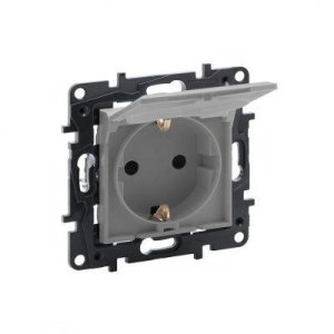 LEGRAND 768215 RAVENTİ ALÜMİNYUM ÇOCUK KORUMALI TOPRAKLI PRİZ