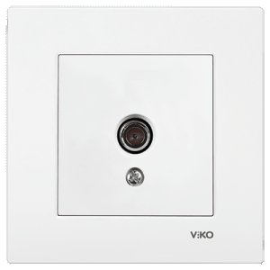 VIKO TV PRİZİ SONLU KARRE BEYAZ  (ÇERÇEVESİZ)