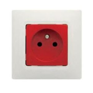 LEGRAND 767119 SALBEİ FRANSIZ STANDARTI KIRMIZI ÇOCUK KORUMALI UPS TOPRAKLI PRİZ