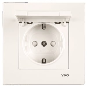 VIKO K/M KREM KAPAKLI TOPRAKLI PRİZ ÇOCUK KORUMALI