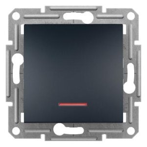 SCHNEİDER ELECTRİC EPH1600171 ASFORA PLUS IŞIKLI LİHT BUTON ANTRASİT VİDASIZ ÇERÇEVESİZ