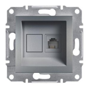 SCHNEIDER ELECTRIC EPH4100162 ASFORA RJ11 TEK ÇIKIŞLI ÇELİK TELEFON PRİZİ (ÇERÇEVESİZ)