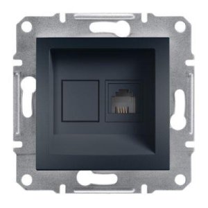 SCHNEIDER ELECTRIC EPH4100171 ASFORA 1XRJ11 ANTRASİT TELEFON PRİZİ (ÇERÇEVESİZ)