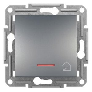 SCHNEİDER ELECTRİC EPH1900162 ASFORA PLUS IŞIKLI LİHT BUTONU "MERDİVEN" İŞARETLİ ÇELİK VİDASIZ ÇERÇEVESİZ