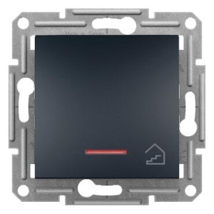 SCHNEİDER ELECTRİC EPH1900171 ASFORA PLUS IŞIKLI LİHT BUTONU "MERDİVEN" İŞARETLİ ANTRASİT VİDASIZ ÇERÇEVESİZ