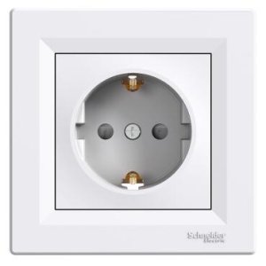 SCHNEİDER ELECTRİC EPH2900221 ASFORA ÇOCUK KORUMALI TOPRAKLI PRİZ BEYAZ VİDALI ÇERÇEVELİ