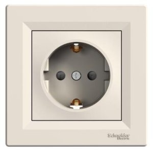 SCHNEİDER ELECTRİC EPH2900223 ASFORA ÇOCUK KORUMALI TOPRAKLI PRİZ KREM VİDALI ÇERÇEVELİ