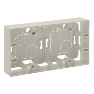LEGRAND 768448 RAVENTİ KREM İKİLİ SIVA ÜSTÜ KASA KREM