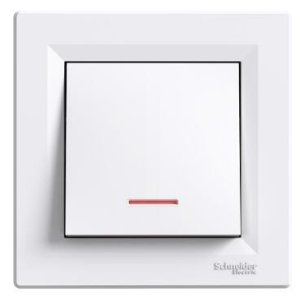 SCHNEİDER ELECTRİC EPH1600121 ASFORA IŞIKLI LİHT BUTON BEYAZ VİDASIZ ÇERÇEVELİ