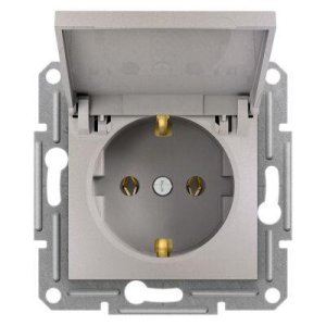 SCHNEIDER ELECTRIC EPH3100169 ASFORA BRONZ KAPAKLI YAN TOPRAKLAMALI TEKLİ PRİZ (ÇERÇEVESİZ)