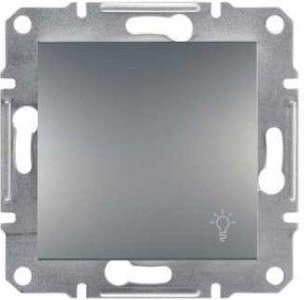 SCHNEIDER ELECTRIC EPH0900162 ASFORA ÇELİK IŞIK İŞARETLİ LIGHT ANAHTAR (ÇERÇEVESİZ)