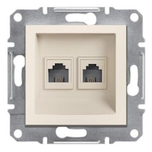 SCHNEİDER ELECTRİC EPH4270123 ASFORA 2*RJ11 4 KONTAKLI ÇERÇEVESİZ KREM