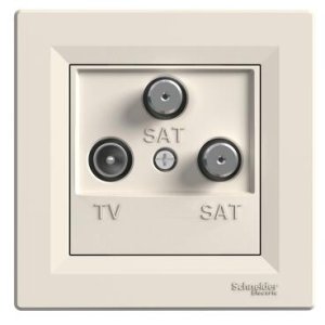 SCHNEİDER ELECTRİC EPH3600123 ASFORA TV SAT SAT PRİZİ SONLU ÜÇLÜ KREM