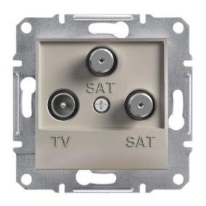 SCHNEİDER ELECTRİC EPH3600169 ASFORA TV SAT SAT PRİZİ SONLU ÜÇLÜ BRONZ