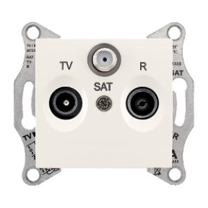 SCHNEIDER ELECTRIC SEDNA TV-R-SAT ARA ÇIKIŞ 4DB ÇERÇEVESİZ KREM