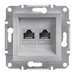 SCHNEİDER ELECTRİC EPH4800161 ASFORA 2*RJ45 CAT6 UTP ALÜMİNYUM