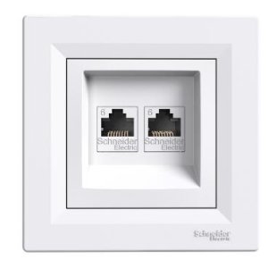 SCHNEİDER ELECTRİC EPH4800121 ASFORA 2*RJ45 CAT6 UTP BEYAZ