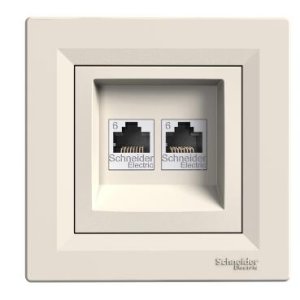 SCHNEİDER ELECTRİC EPH4800123 ASFORA 2*RJ45 CAT6 UTP KREM