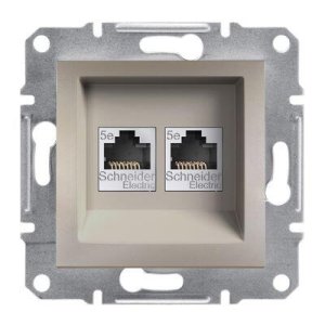 SCHNEIDER ELECTRIC EPH4400169 ASFORA 2*RJ45CAT5E-UTP BRONZ