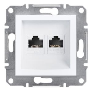 SCHNEİDER ELECTRİC EPH4470121 ASFORA 2*RJ45 CAT5E UTP ÇERÇEVESİZ BEYAZ