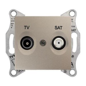 SCHNEIDER ELECTRIC SEDNA TV-SAT PRİZİ GEÇİŞLİ 8 DB F TİPİ TİTANYUM