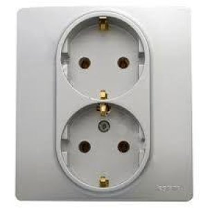 LEGRAND 767216 SALBEİ ALÜMİNYUM İKİLİ TOPRAKLI PRİZ