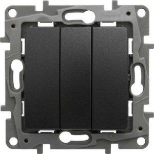 LEGRAND 768603 RAVENTİ SİYAH ÜÇLÜ ANAHTAR