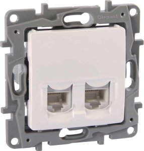 LEGRAND 767130 SALBEİ BEYAZ 2 ÇIKIŞLI RJ11 TELEFON PRİZİ