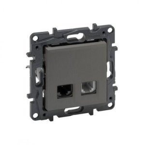 LEGRAND 768837 RAVENTİ TİTANYUM RJ11XRJ45 CAT6 UTP DATA PRİZİ