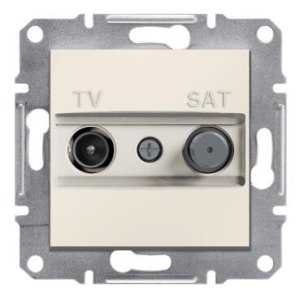 SCHNEİDER ELECTRİC EPH3470123 ASFORA TV SAT PRİZİ SONLU F TİPİ İKİLİ ÇERÇEVESİZ KREM