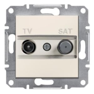 SCHNEİDER ELECTRİC EPH3470323 ASFORA TV SAT PRİZİ GEÇİŞLİ F TİPİ 8 DB İKİLİ ÇERÇEVESİZ KREM