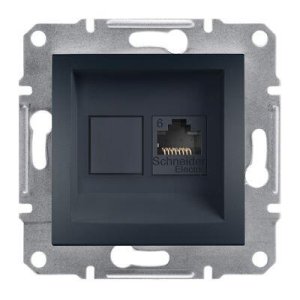 SCHNEIDER ELECTRIC EPH4700171 ASFORA ANTRASİT TEKLİ RJ45 CAT6 UTP DATA PRİZİ