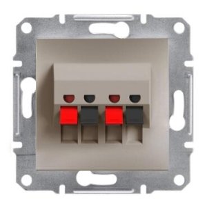 SCHNEİDER ELECTRİC EPH5700169 ASFORA PLUS İKİLİ HOPARLÖR PRİZİ BRONZ VİDASIZ ÇERÇEVESİZ